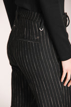 Foto 2 New York Carrot pantalone chino donna in jersey gessato carrot fit