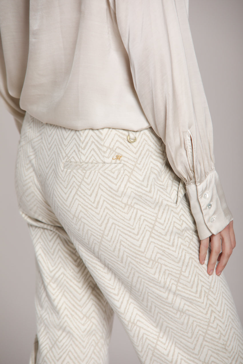 Foto 2 New York Carrot pantalone chino donna in jersey lurex carrot fit