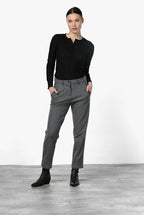 New York Carrot pantalone chino donna in jersey flanella carrot fit
