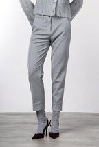 New York Carrot pantalone chino donna in lana carrot fit