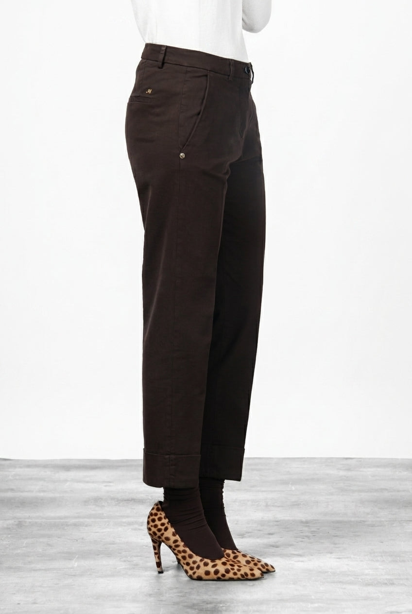 New York Carrot pantalone chino donna in raso carrot fit ①