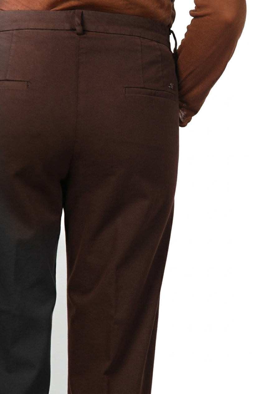 New York Carrot pantalone chino donna in gabardina cotone e lana carrot fit ①