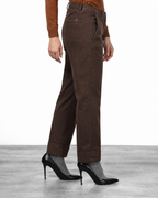 New York Carrot women’s chino pants in cotton and wool gabardine with carrot fit ①
