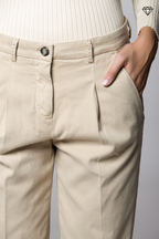 New York Carrot Pince Damen-Chinohose aus Baumwolle und Kaschmir Carrot Fit ①