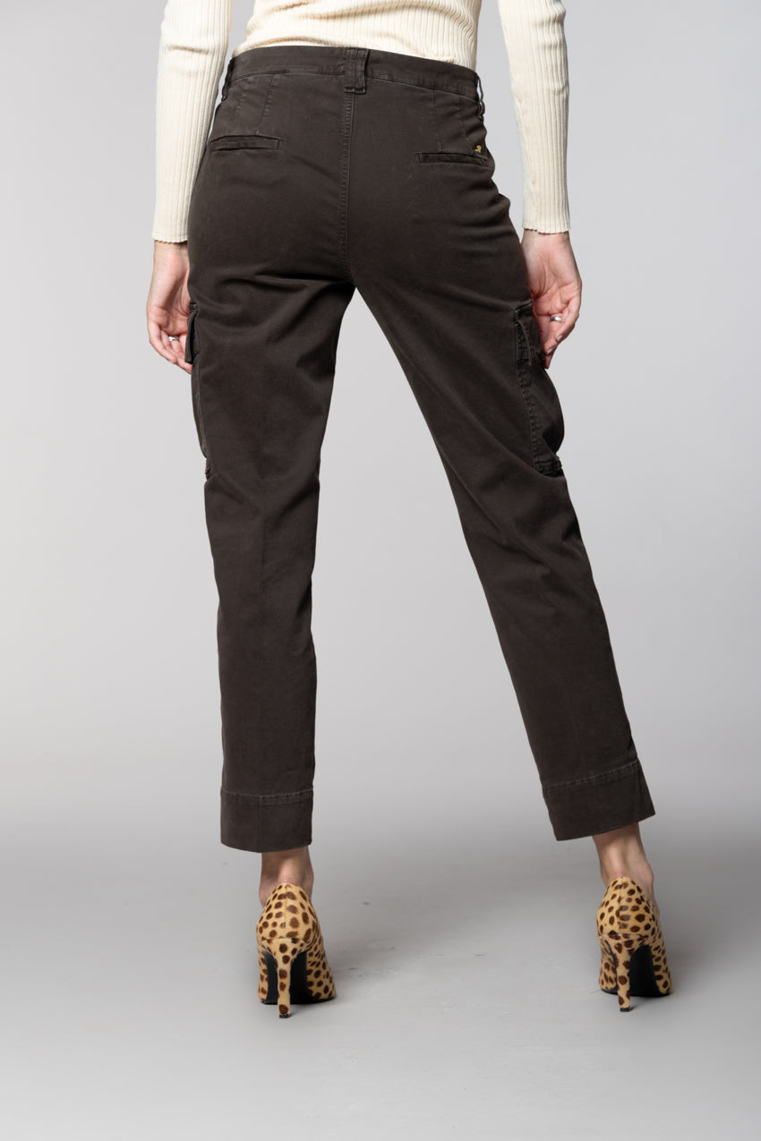 Marlene Cargo Damen-Cargohose aus Gabardine Carrot Fit