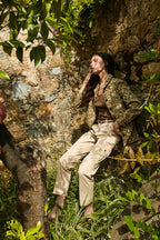 Marlene Cargo pantalone donna in twill leggero stretch carrot fit