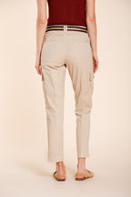 Marlene Cargo pantalone donna in twill leggero stretch carrot fit