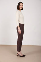 New York Carrot Sartoriale women's chino pants in linen blend canvas carrot fit