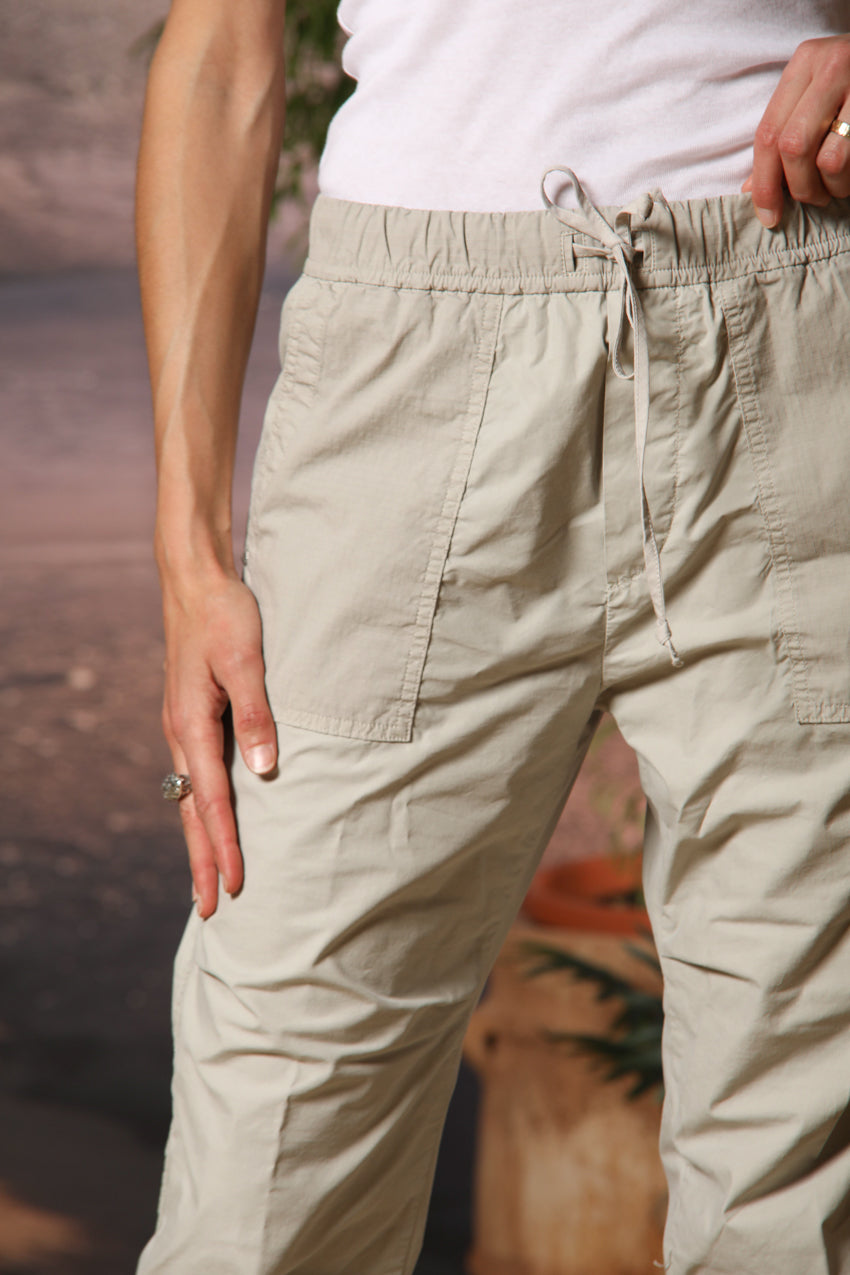 Fatique Jogger Damen Cargo Jogger Hose aus Mischgewebe aus Tencel und Baumwolle Carrot Fit