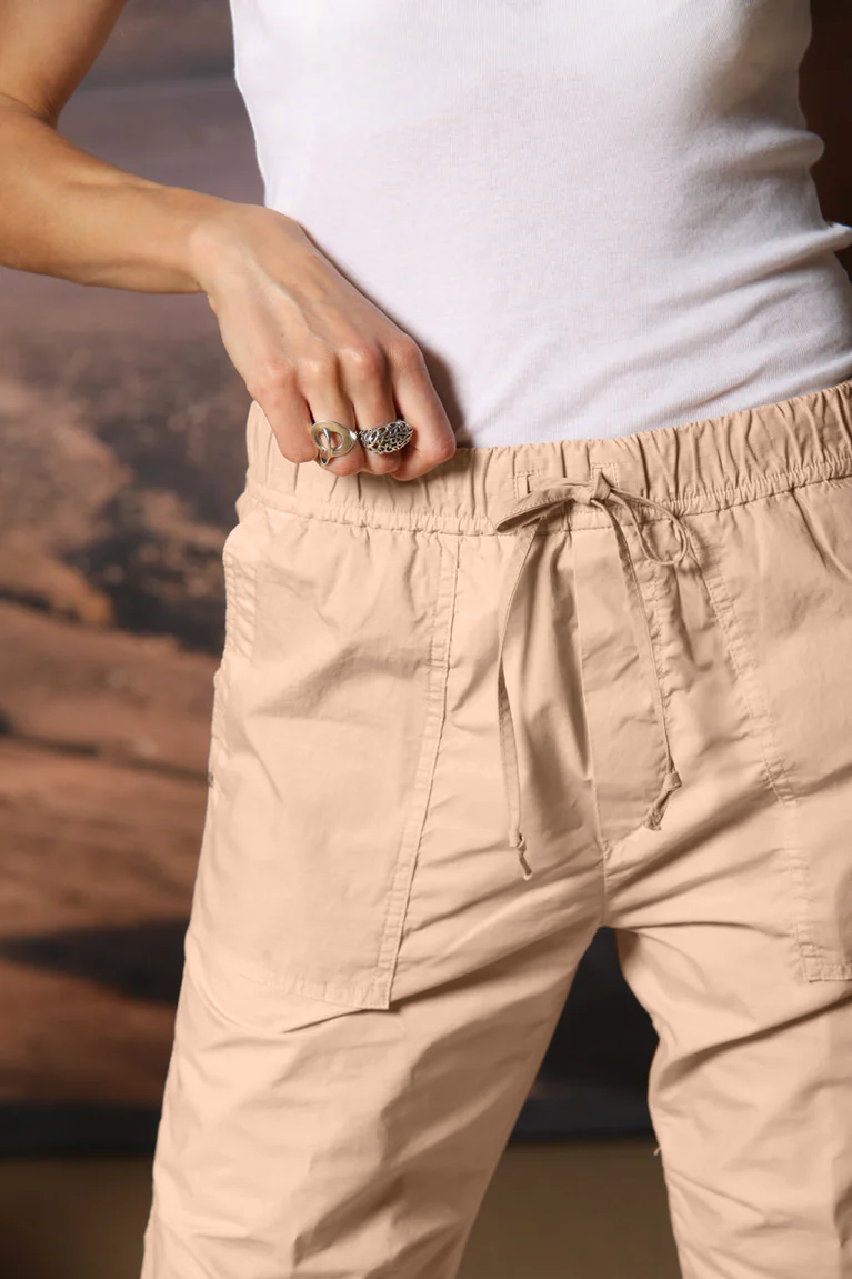 Fatique Jogger Damen Cargo Jogger Hose aus Mischgewebe aus Tencel und Baumwolle Carrot Fit