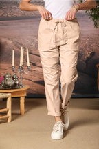 Fatique Jogger Damen Cargo Jogger Hose aus Mischgewebe aus Tencel und Baumwolle Carrot Fit