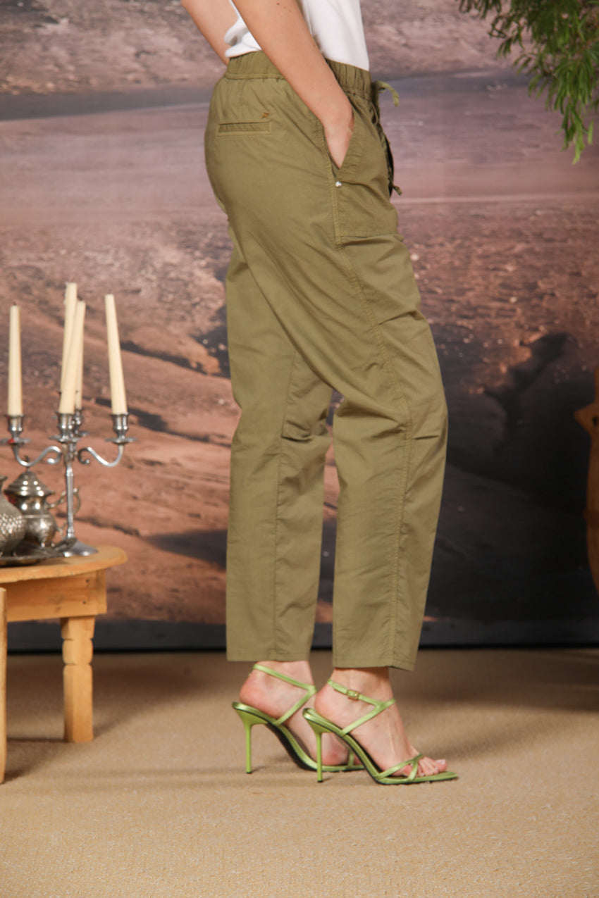 Fatique Jogger Damen Cargo Jogger Hose aus Mischgewebe aus Tencel und Baumwolle Carrot Fit