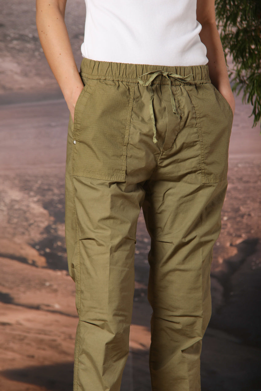 Fatique Jogger Damen Cargo Jogger Hose aus Mischgewebe aus Tencel und Baumwolle Carrot Fit