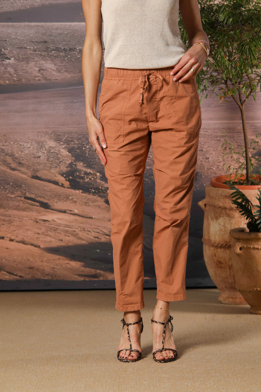 Fatique Jogger Damen Cargo Jogger Hose aus Mischgewebe aus Tencel und Baumwolle Carrot Fit