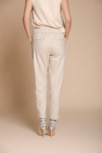 Foto 5 Easy Jogger pantaloni chino donna in jersey puntino relaxed fit