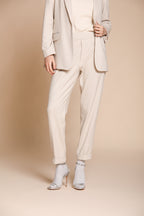 Foto 3 Easy Jogger pantaloni chino donna in jersey puntino relaxed fit