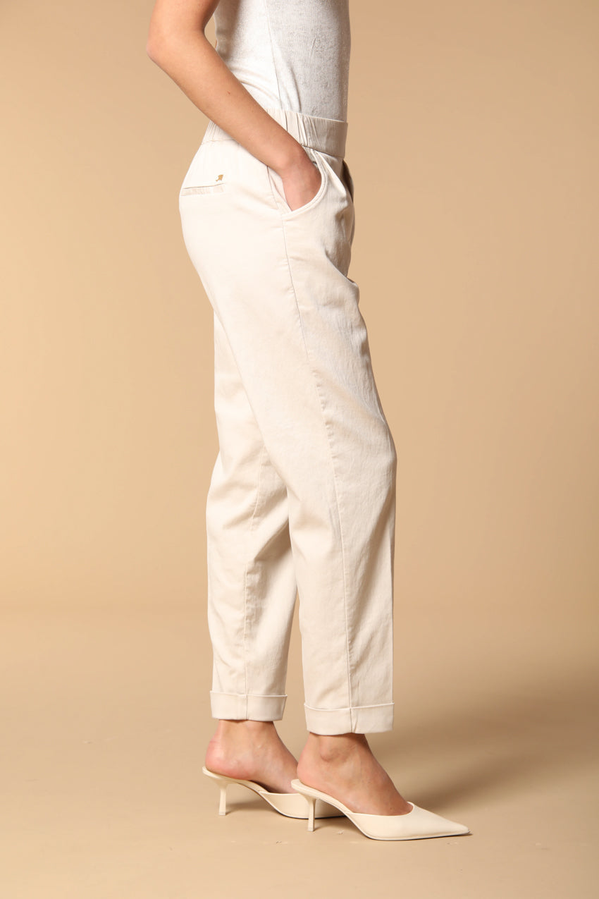 Easy Jogger Damen Chino Hose in Sweatstoff Relaxed Fit