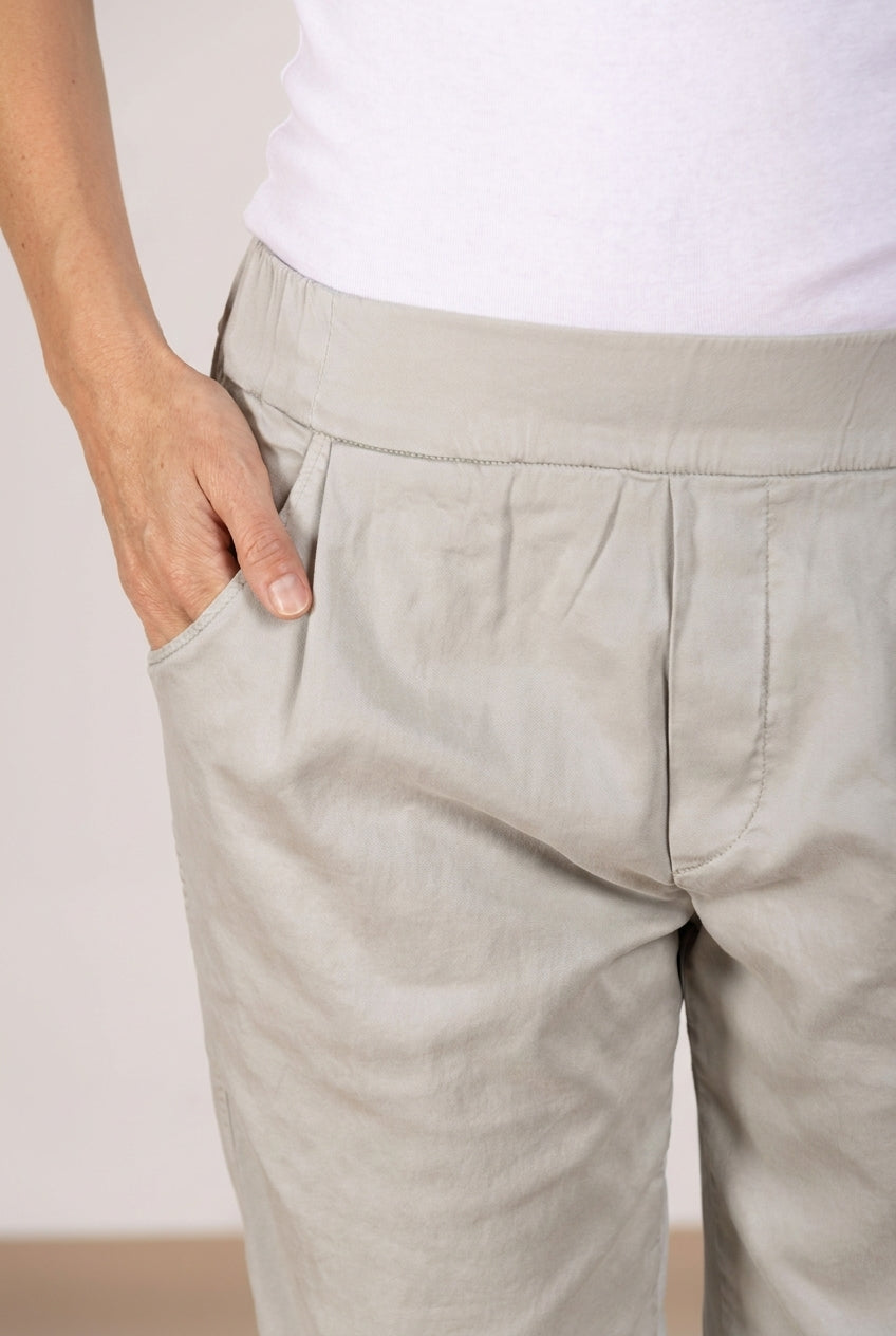 Easy Jogger pantalone chino donna in felpa stretch relaxed fit