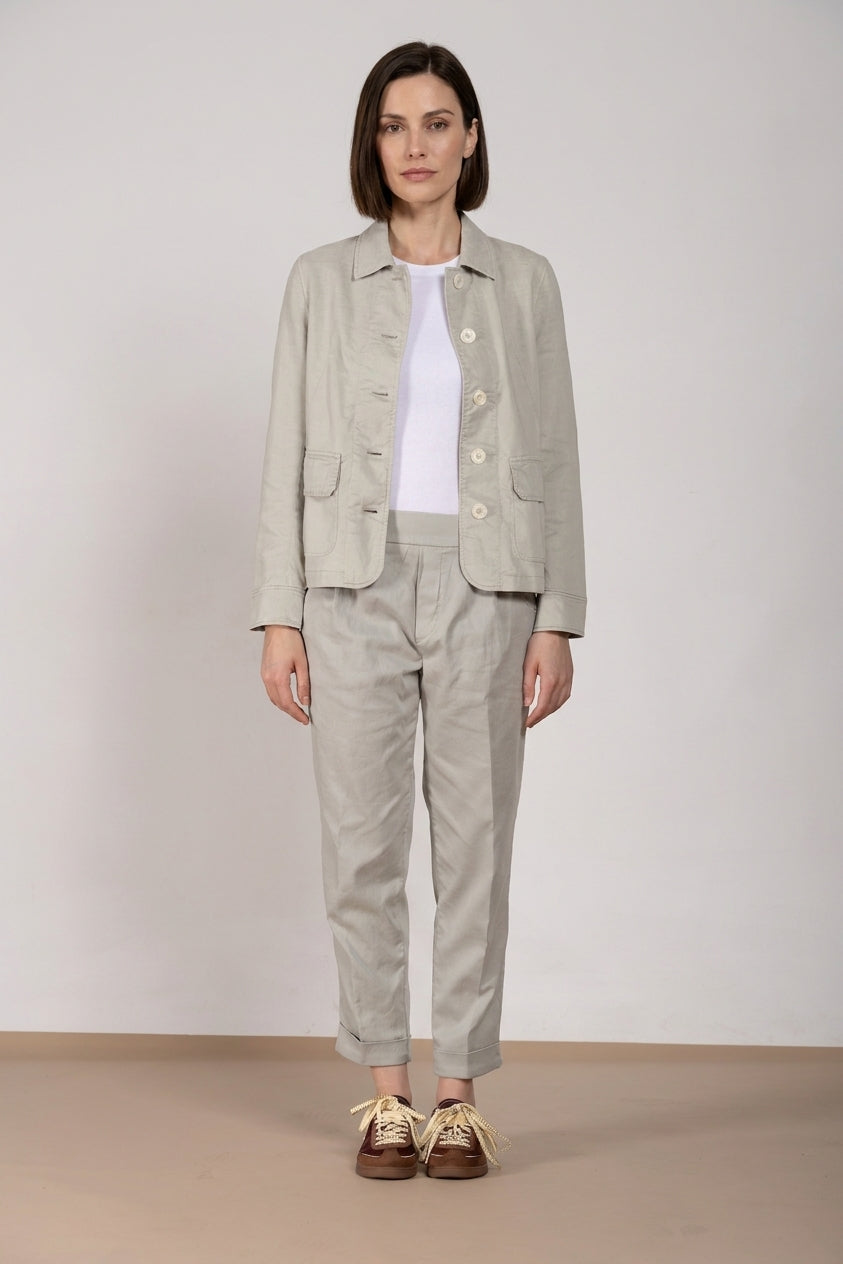 Easy Jogger pantalone chino donna in felpa stretch relaxed fit