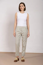 Easy Jogger pantalone chino donna in felpa stretch relaxed fit