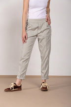 Easy Jogger pantalone chino donna in felpa stretch relaxed fit