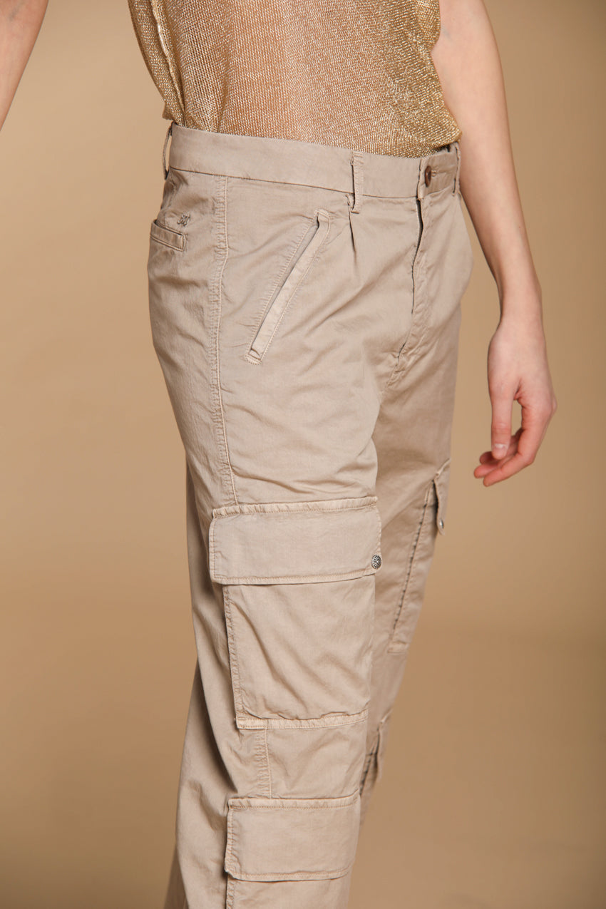 Evita Cargo Damen Hose in elastischer Gabardine Relaxed Fit