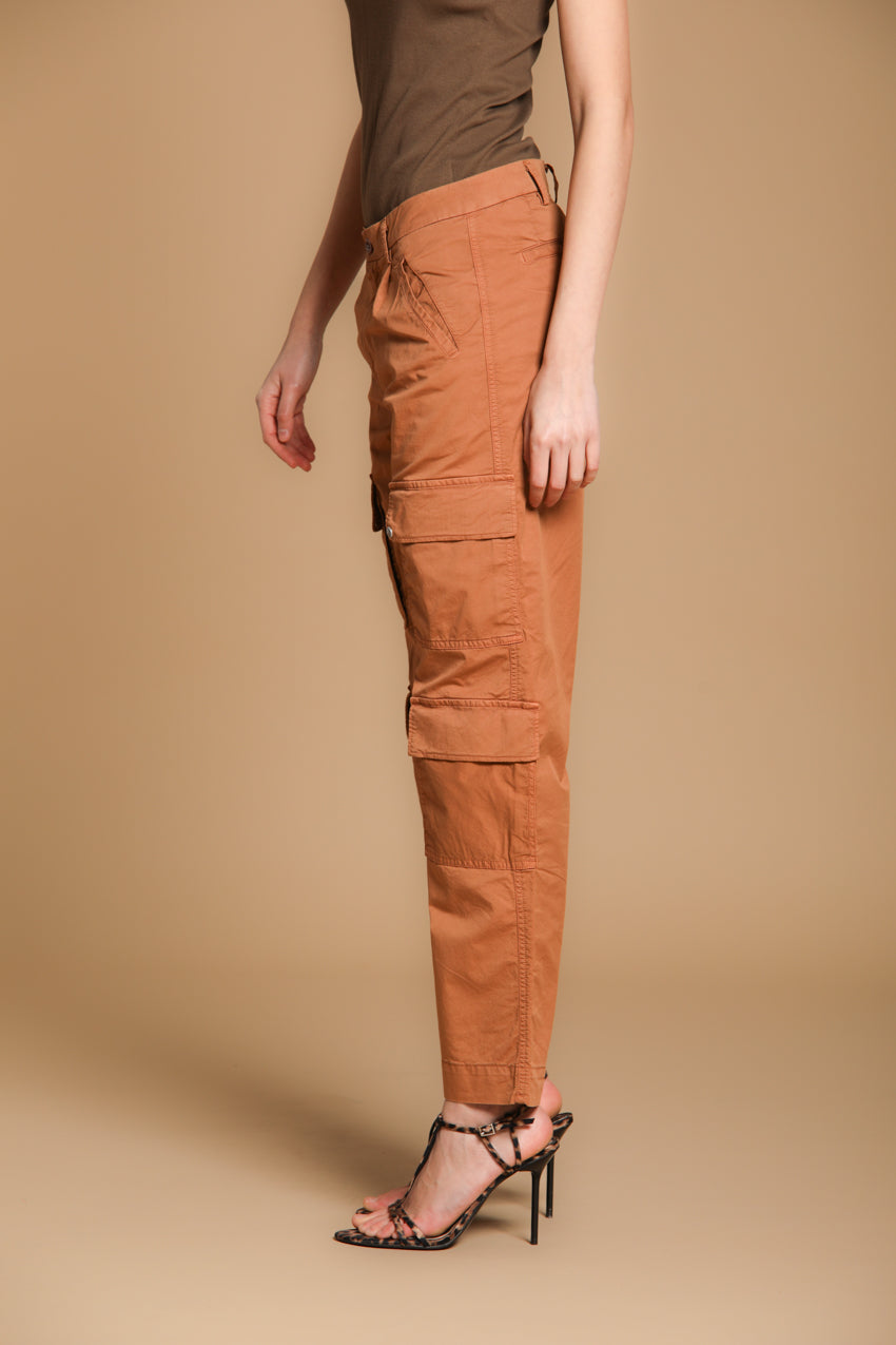 Evita Cargo Damen Hose in elastischer Gabardine Relaxed Fit