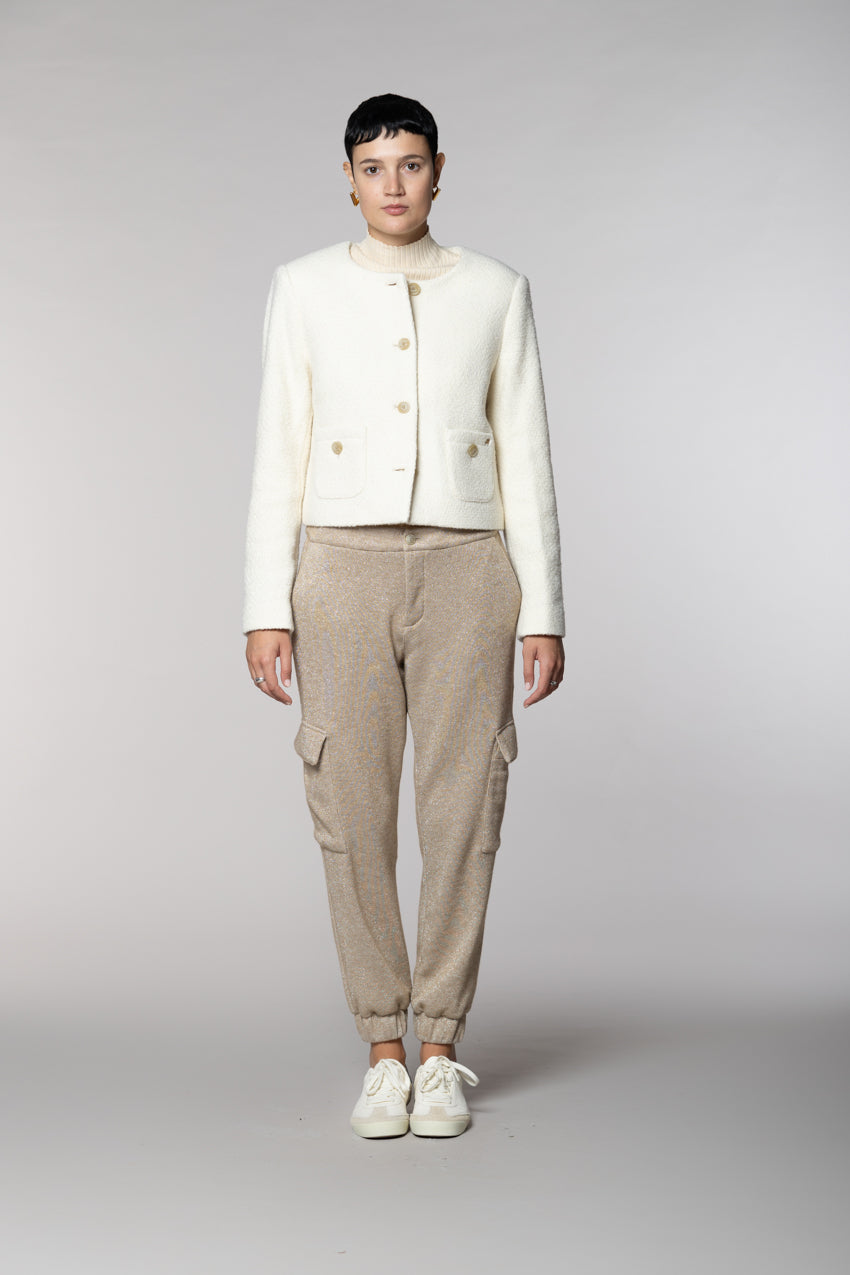 Easy Cargo Cargo-Hose Damen aus Jersey-Lurex relaxed fit