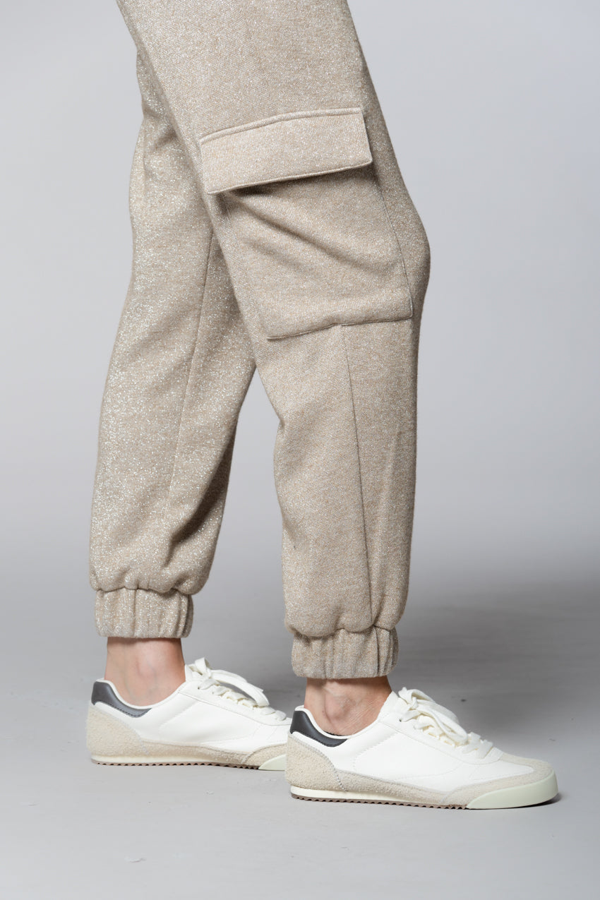 Easy Cargo Cargo-Hose Damen aus Jersey-Lurex relaxed fit