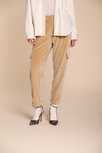 Foto 1 Chile Jogger pantalone cargo donna in jersey velluto relaxed fit