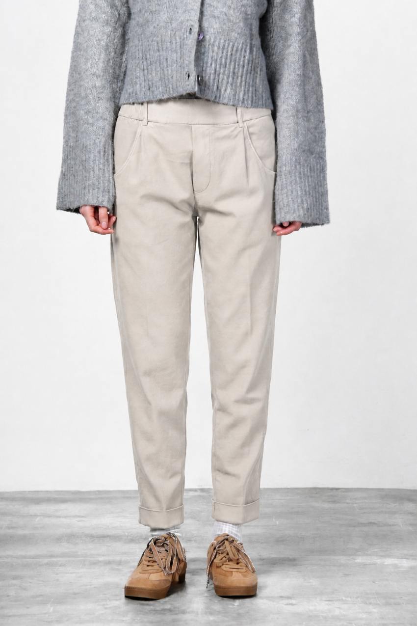 New York Jogger pantalone chino donna in twill stretch relaxed fit