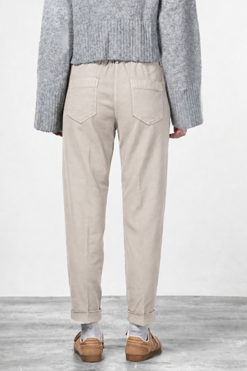 New York Jogger pantalone chino donna in twill stretch relaxed fit