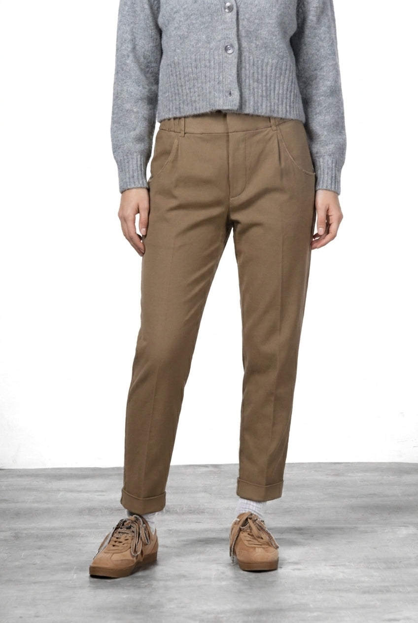 New York Jogger pantalone chino donna in twill stretch relaxed fit