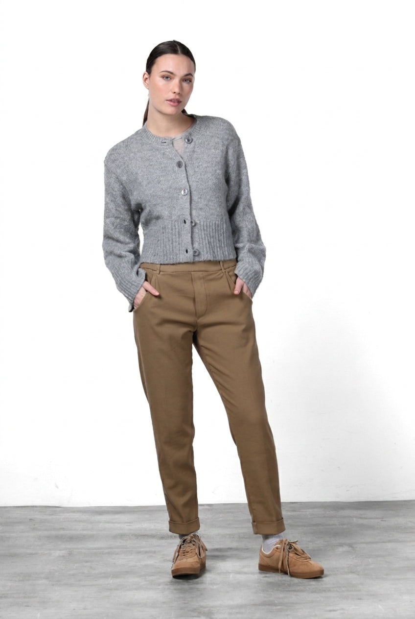 New York Jogger pantalone chino donna in twill stretch relaxed fit