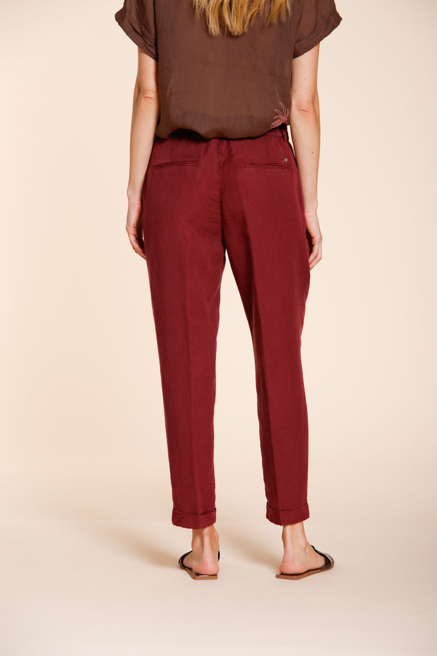 Linda Summer pantalone chino donna in canvas relaxed fit
