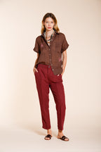Linda Summer pantalone chino donna in canvas relaxed fit