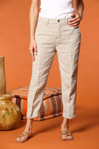 Linda Summer Damen Chino Jogger Hose in Leinen Relaxed Fit