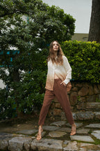 Linda Summer Damen Chino Jogger Hose in Leinen Relaxed Fit