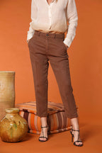 Linda Summer Damen Chino Jogger Hose in Leinen Relaxed Fit