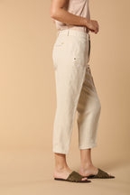 Linda Summer Damen Chino Jogger Hose in Leinen Relaxed Fit