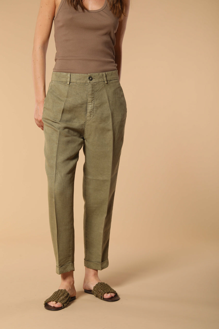 Linda Summer Damen Chino Jogger Hose in Leinen Relaxed Fit