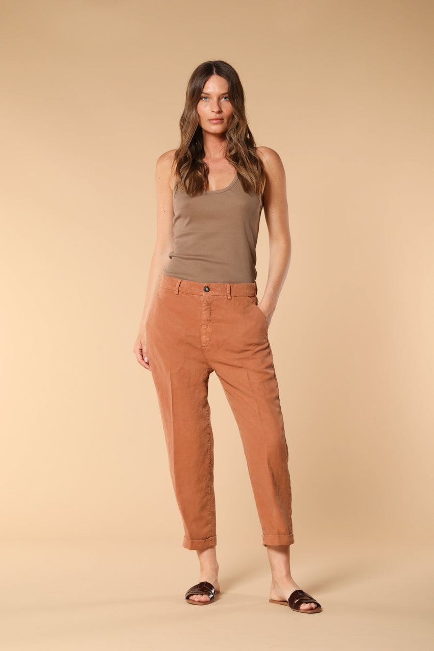 Linda Summer Damen Chino Jogger Hose in Leinen Relaxed Fit