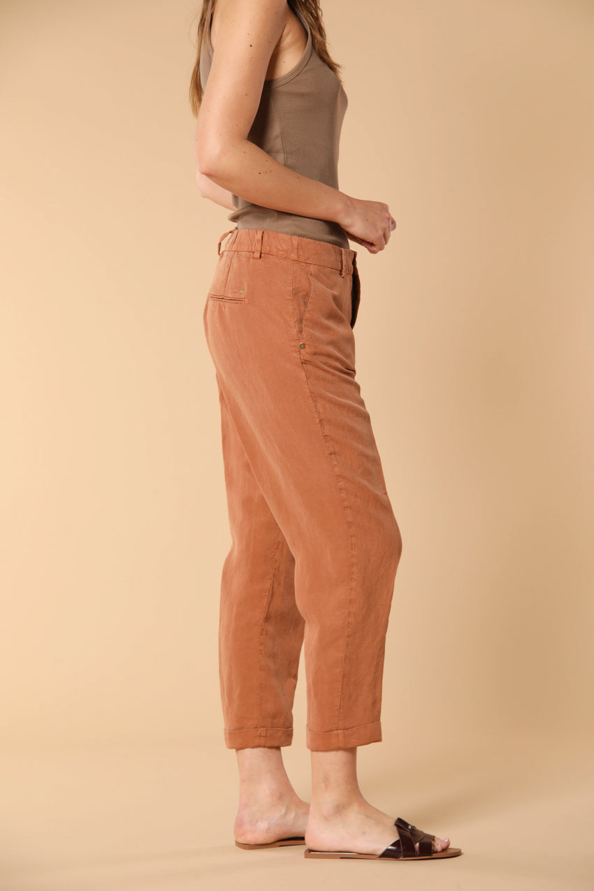 Linda Summer Damen Chino Jogger Hose in Leinen Relaxed Fit