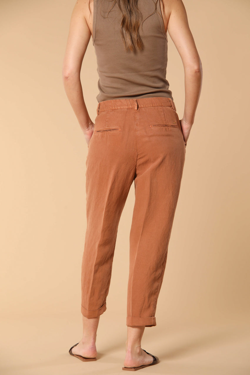 Linda Summer Damen Chino Jogger Hose in Leinen Relaxed Fit