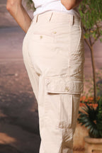 Judy Archivio Damen Cargo-Hose aus Stretch-Baumwoll-Twill Relaxed Fit