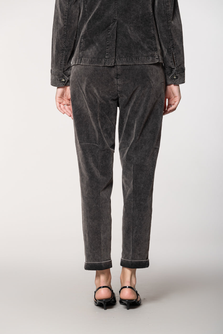 New York Cozy Damen-Chinohose aus 1000-Rippen-Samt carrot fit