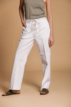 New York Cozy Straight Damen Chino Hose aus Leinen-Baumwoll-Twill Straight Fit