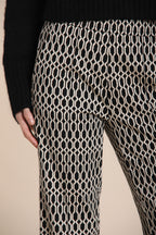 Foto 2 Easy Straight pantalone chino donna in jersey con disegno rombo straight fit