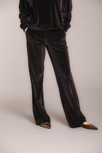 Foto 1 Easy Straight pantalone chino donna in jersey ciniglia straight fit
