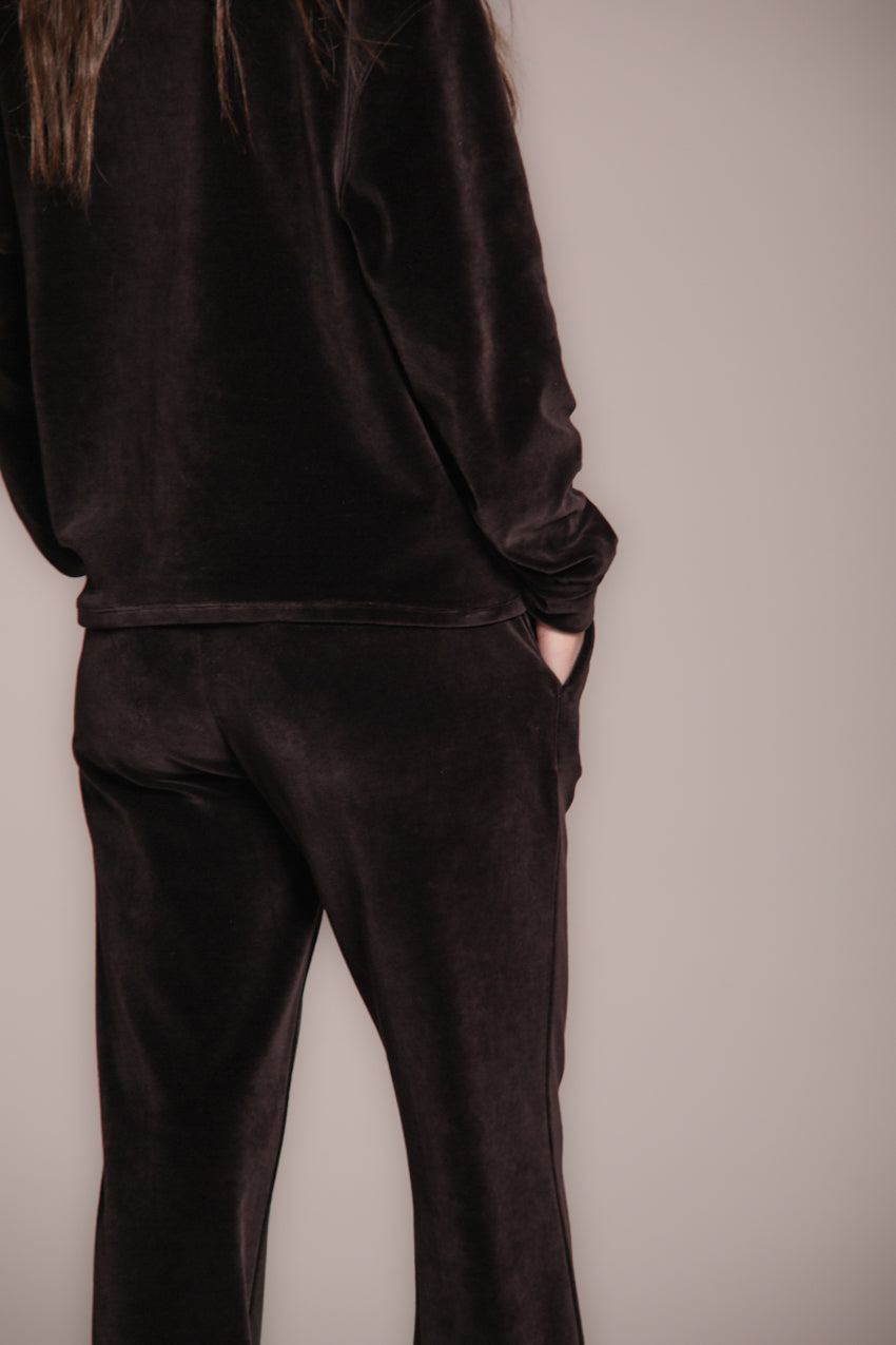 Foto 3 Easy Straight pantalone chino donna in jersey ciniglia straight fit